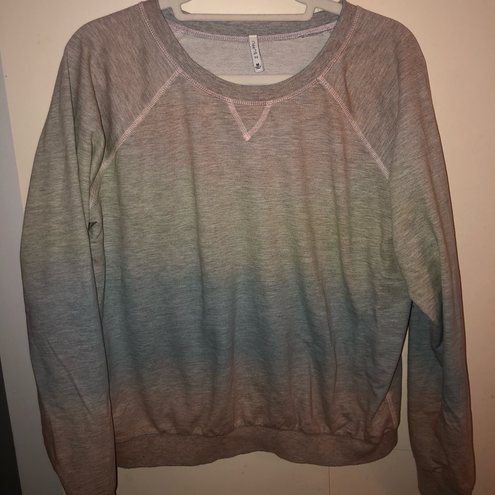 Z supply rainbow crew neck